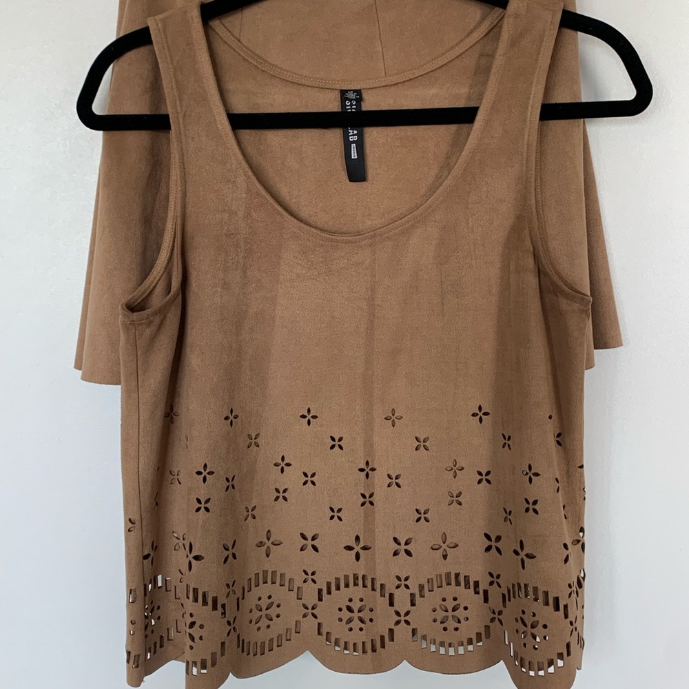 Design lab caramel tan mini skirt & matching top